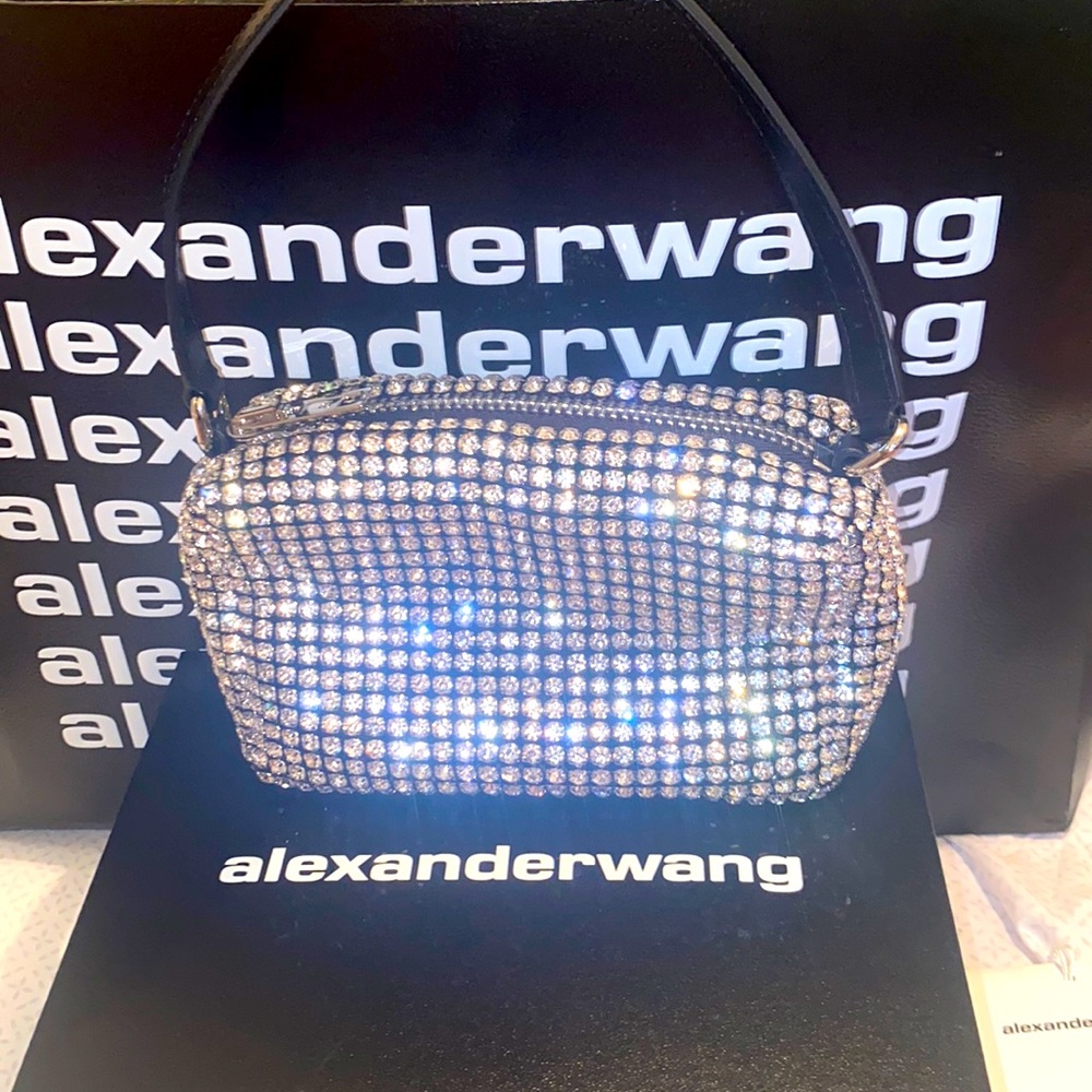 ALEXANDER WANG Heiress Medium Pouch  CRYSTAL